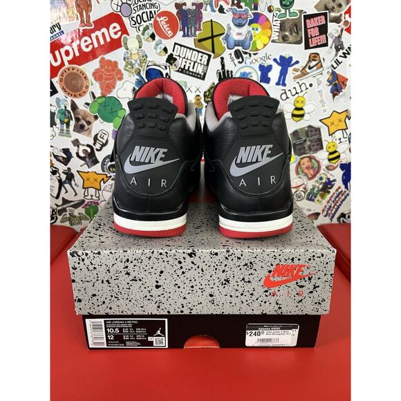 Size 10.5 - Air Jordan 4 Retro Bred Reimagined 100% Authentic